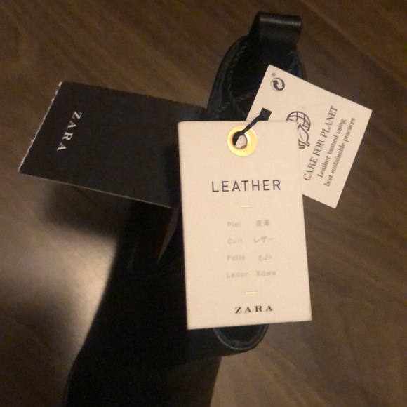 NWT Zara leather heeled ankle boots 38 - Picture 7 of 8